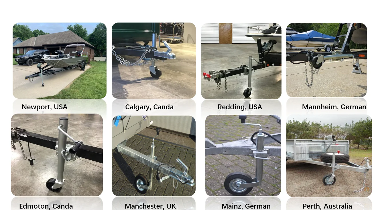 1500lbs Trailer Jack With Dual Wheels 10" Travel Trailer Jockey Wheel