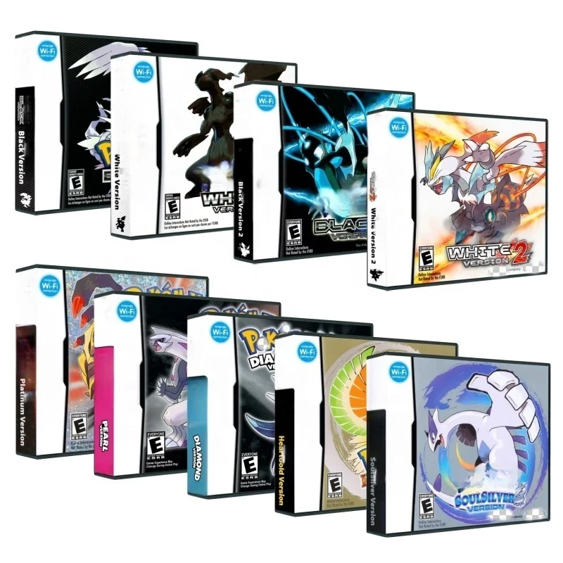 Retro for Black & White 1 & 2 Video Game Cartridges Box USA Version Game Accessories for Nintendo DS Video Game Consoles