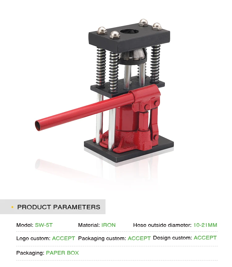 Portable Small Hand Benchtop Hydraulic Bottle Jack Hose Crimper Buy