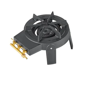 single Cast Iron gas stove with 2 rings cast iron burner with brass valve