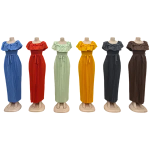 New Wholesale Summer Party Elegant Women Layered Short Sleeve Ruffled Pleated Fashion Dress