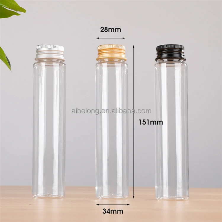 Ibelong 65ml Flat Bottom Pet Plastic Clear Test Tube Bottle Cylinder ...