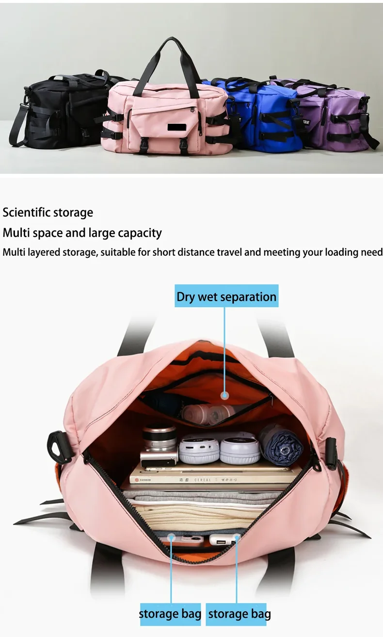 New Design Travel Dry Wet Separation Sports Duffle Bag Large Capacity ...