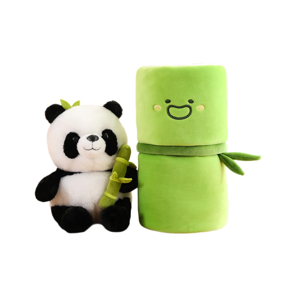 Soft Small Panda Toy Pillow Plush Toys Hold Bamboo Sleep Doll Panda Plush Pillow For Kids Gift