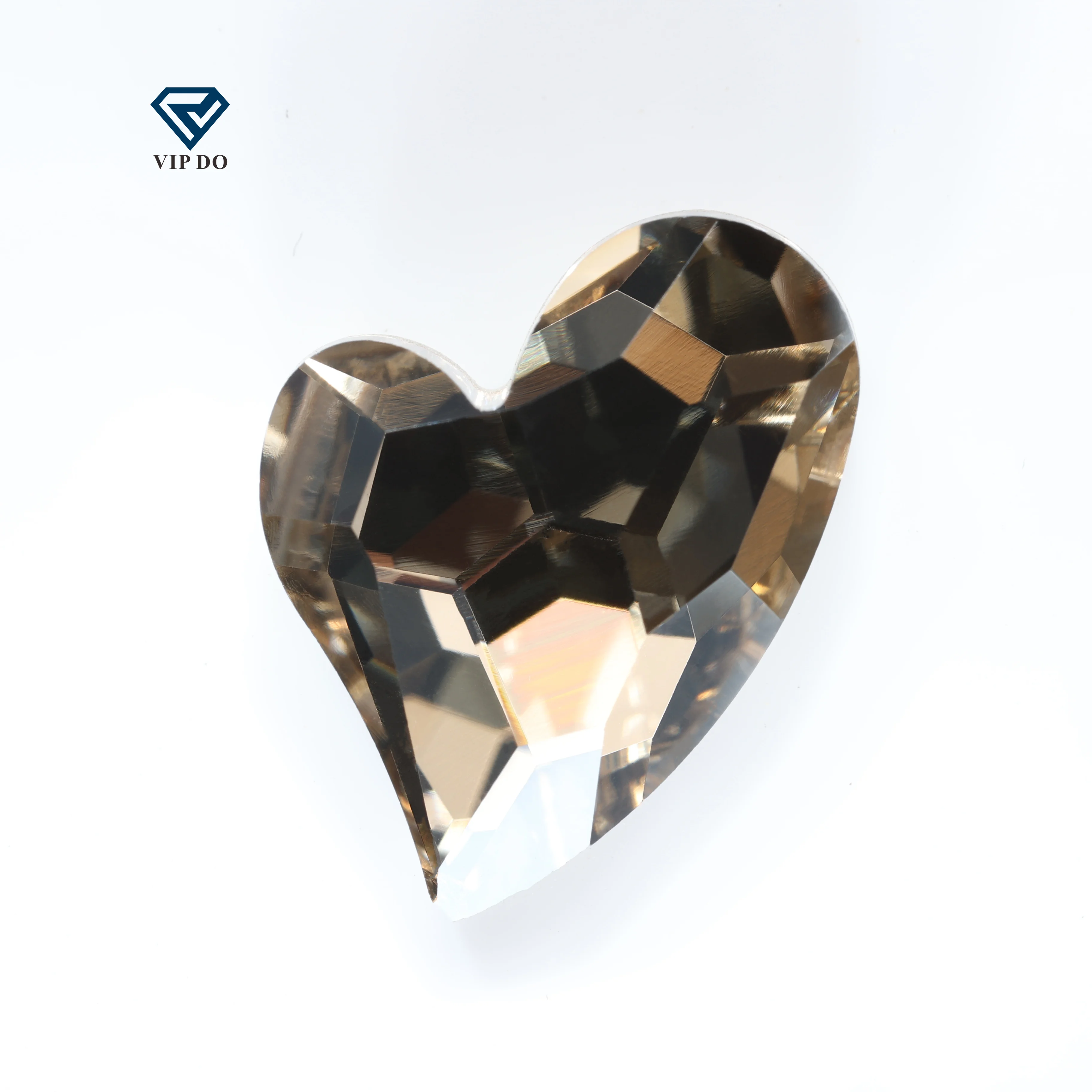 New Style Non-porous Crooked Heart Cut Electroplating Color Effect