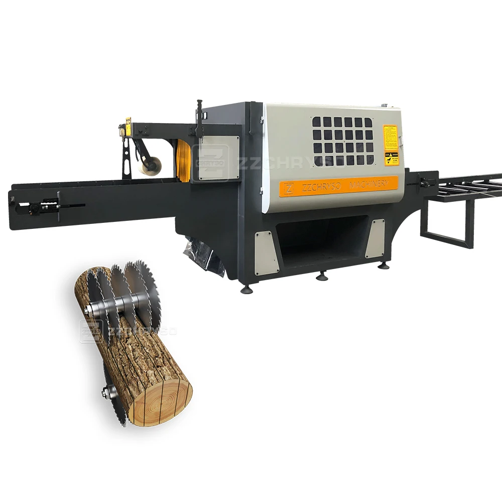 Wood Process Saw Machine Logs Timber 300mm Circular Multi Blade Rip Saw Machine