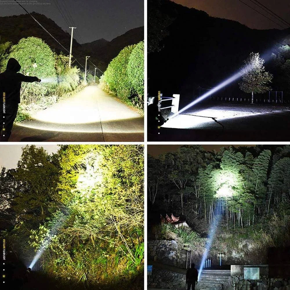 20W 1800 Lumens Zoom Aluminum USB Rechargeable Flashlight