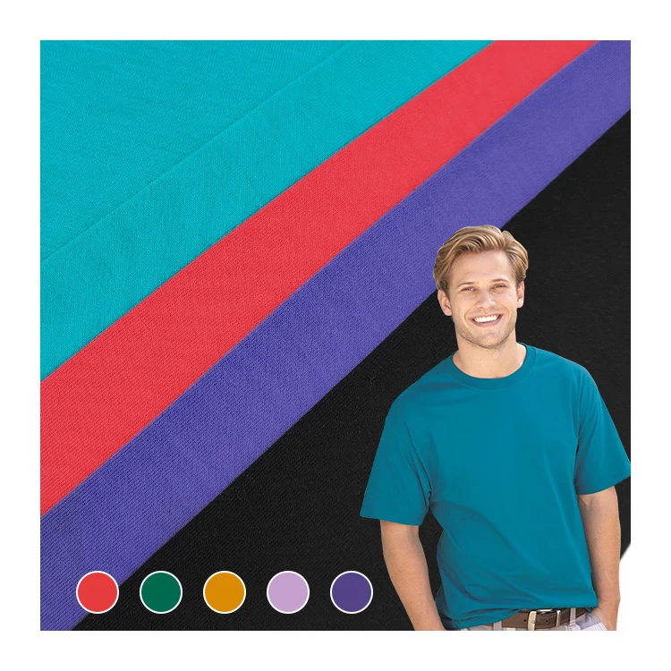 Tessuto jersey lavorato a maglia elastico venduto al metro, produttore cinese di tessuto jersey semplice in viscosa 40S per abbigliamento/