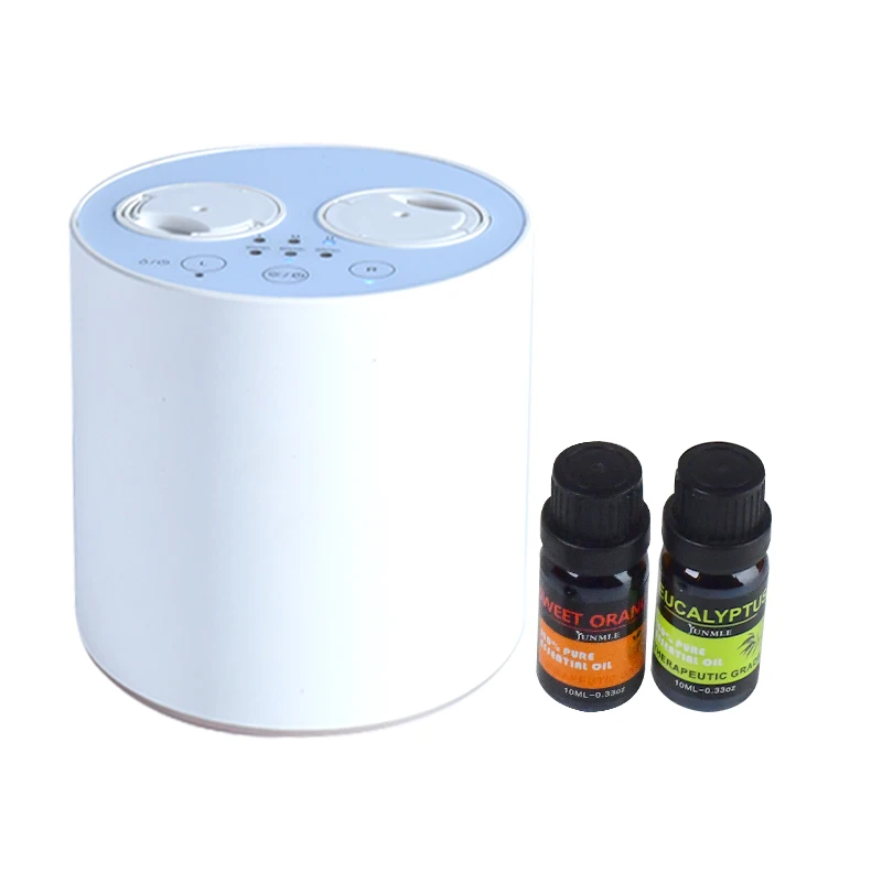 Wireless Pure Essential Waterless Aroma Diffuser Smart  Essential Oil Car Nebulizer  with 2 Flavors Change  Conveniently