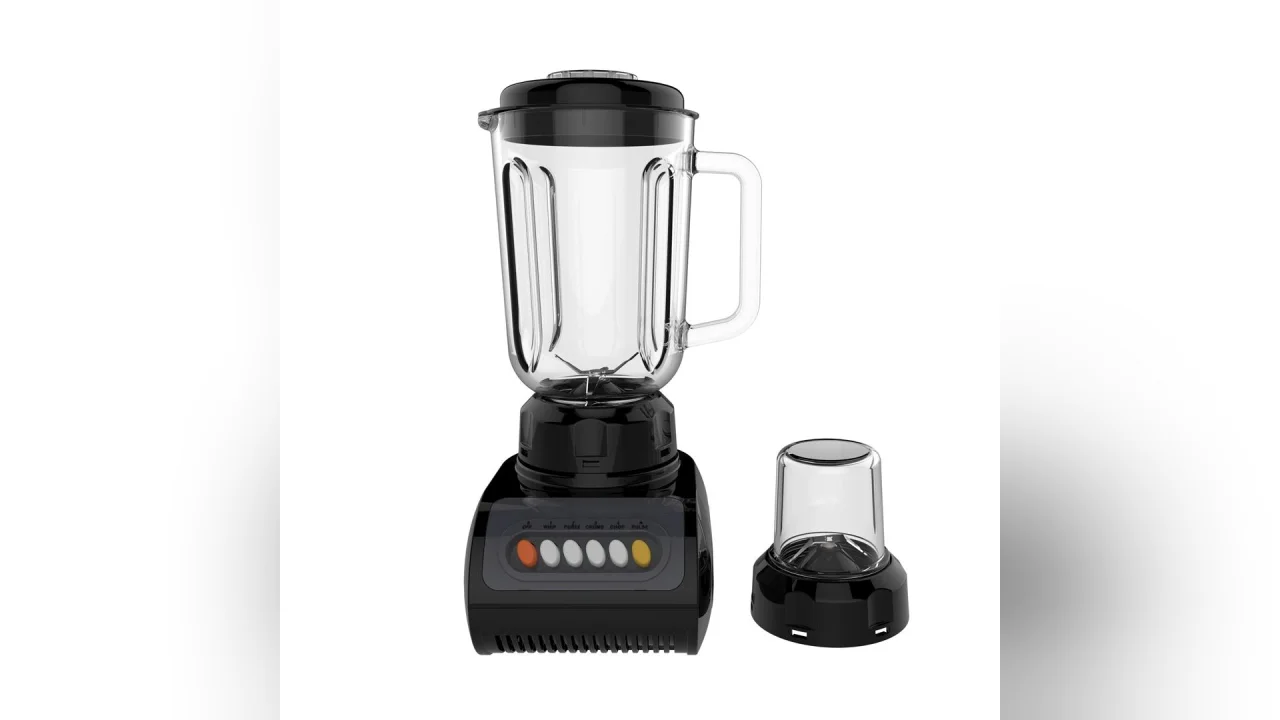 Traditional 2 In 1 Blender Low Noise Design Plastic Jar Food Blender