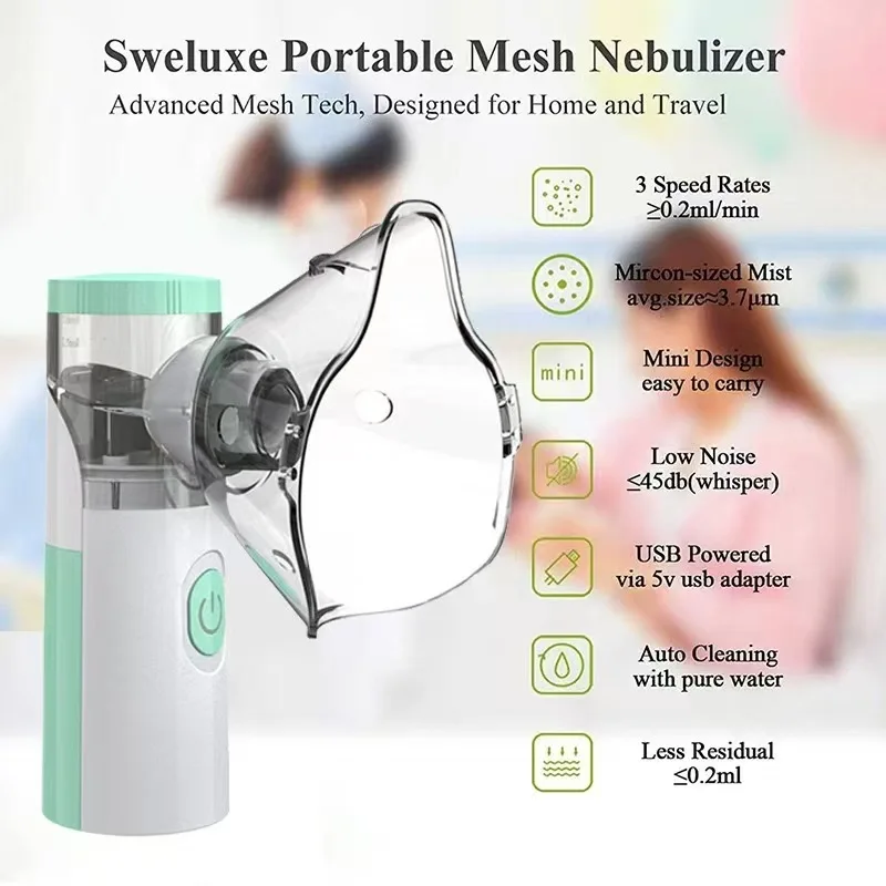Best Price CE Medical Rechargeable Handheld Nebulizer JSL-W303 Portable Electric Mesh Inhaler Durable Plastic for Home Use
