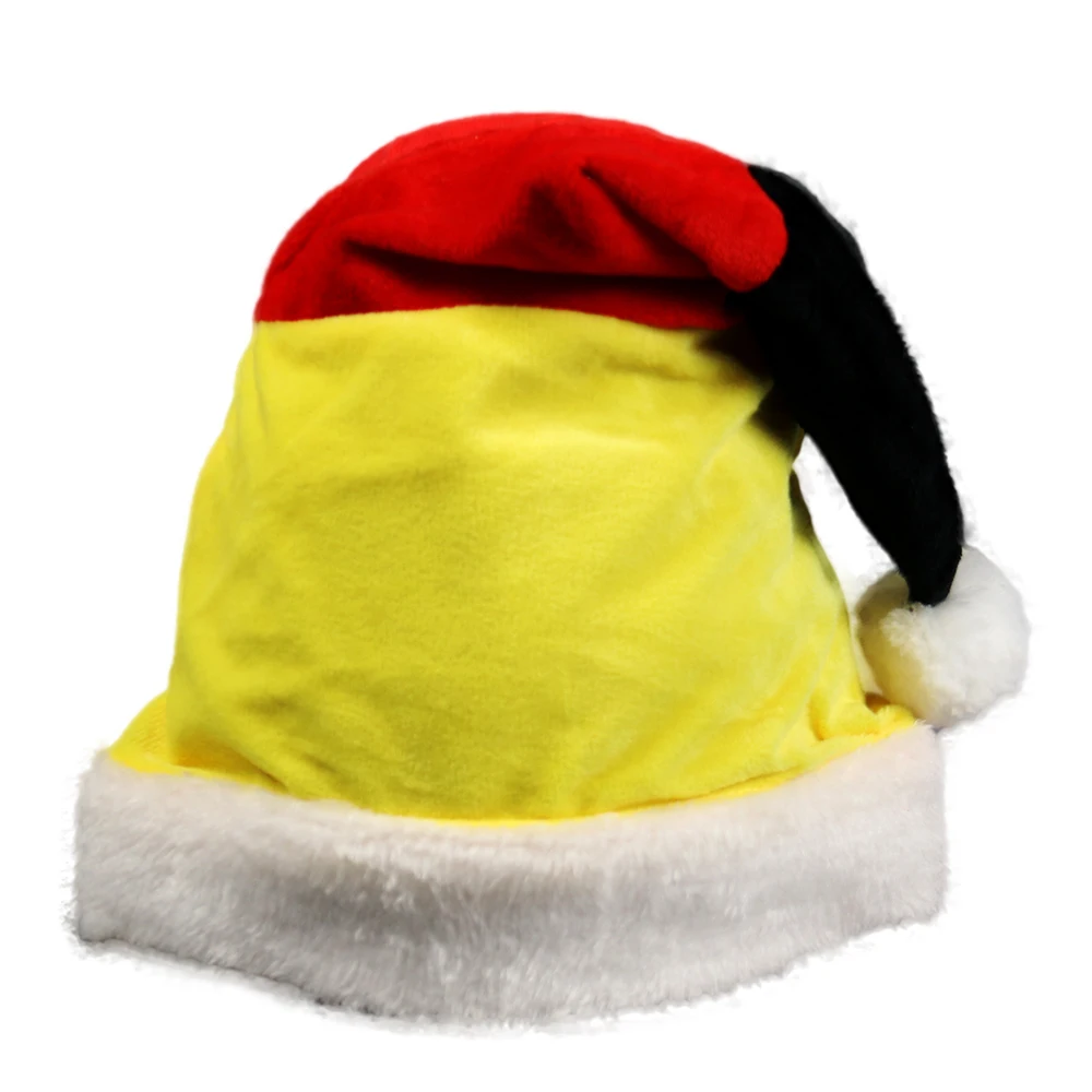 yellow and black santa hat