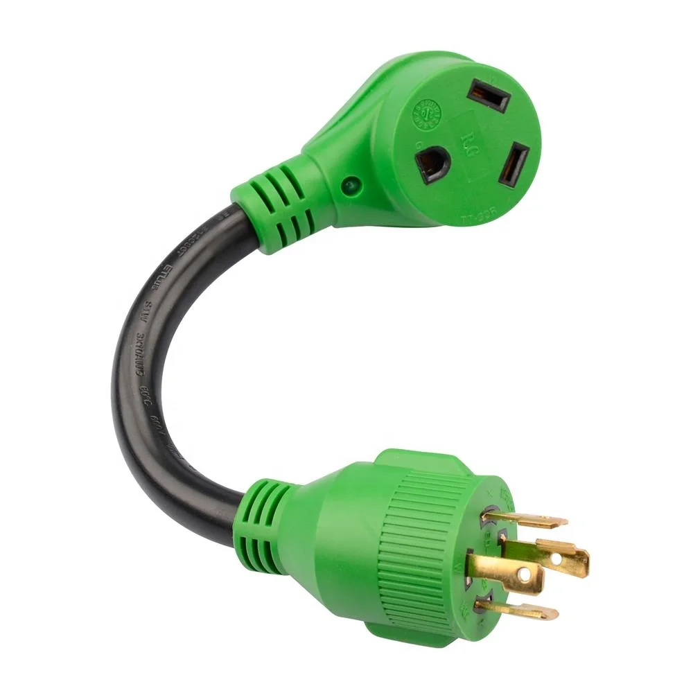115 Rv 30 Amp 4prong Generator Adapter,30amp Male Plug To 30amp Female