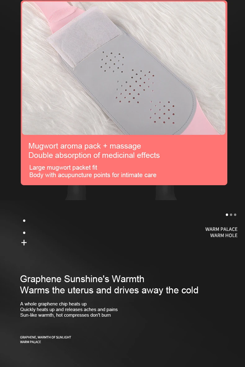 Women Portable Menstrual Pain Relief Pad Thin Waist Belt Menstrual Care