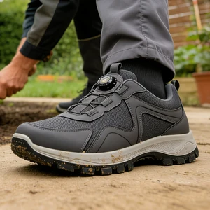 Creative Rotating Shoelace Buckle Men's Shoes Portable High-Quality Wear-Resistant Shoes Versatile Shock-Absorbing Walking Shoes