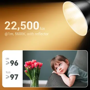 Godox ML60IIBi Bi-Color COB LED Video Light App Control Photography Lighting with Battery Accessory Kit AK-B01 Bracket Handle product image