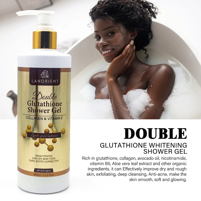 Manufacturer Bleaching Body Lotion Double-Glutathio Vitamin C Serum Dark  Spot Face Cream Soap Whitening Skin Care Set