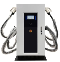 New energy floor mounted dual gun 60kw fast dc ev charging station EVSE commercial 3 phase 380v electric car charger GBT CCS2