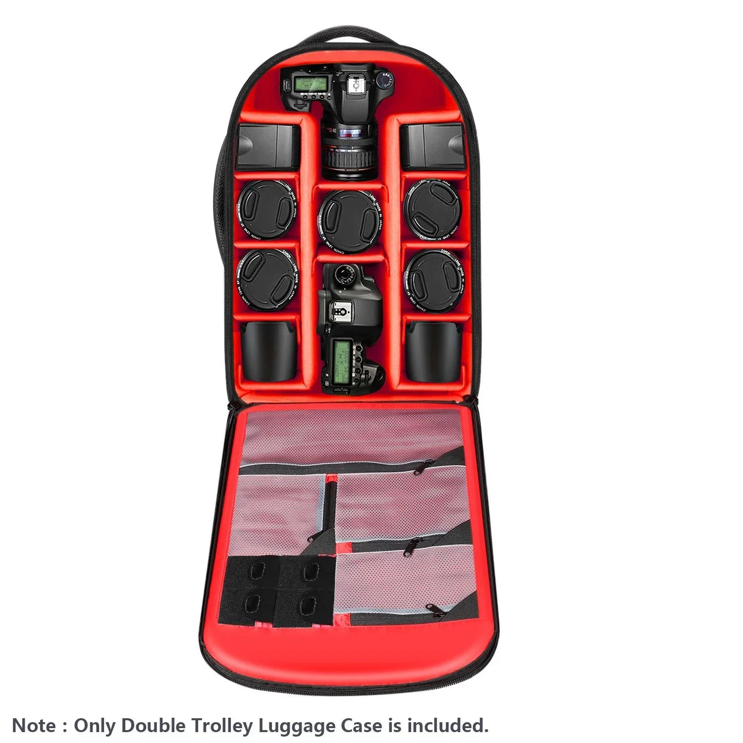 Neewer NW3300 2-in-1 Trolley Camera Backpack with Wheels for DSLR