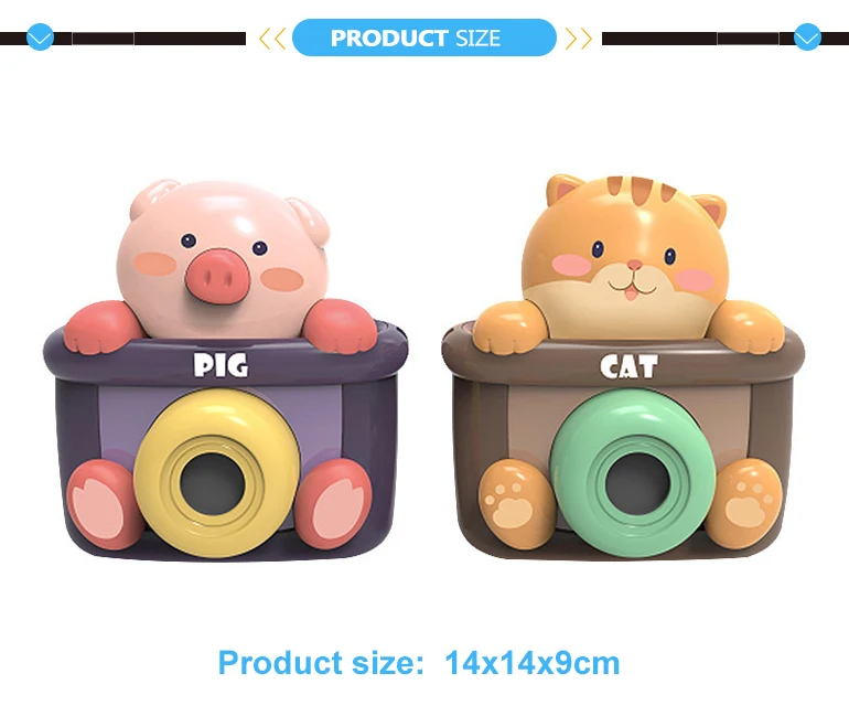 2021 Cute animals leak proof kids soap toy magic automatic bubble camera for kids