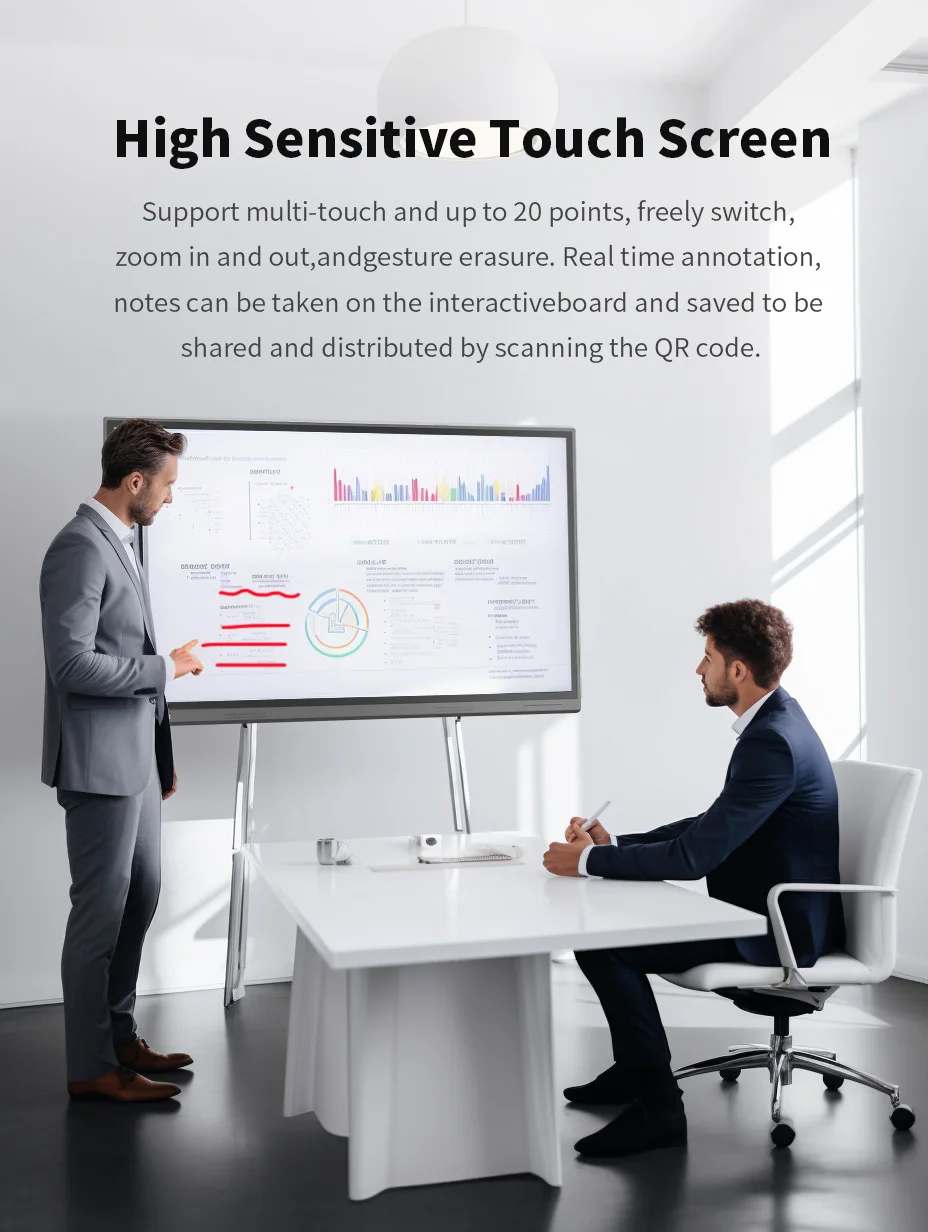 4k Wifi Electronic Teaching Interactive Whiteboard Touch Projection ...