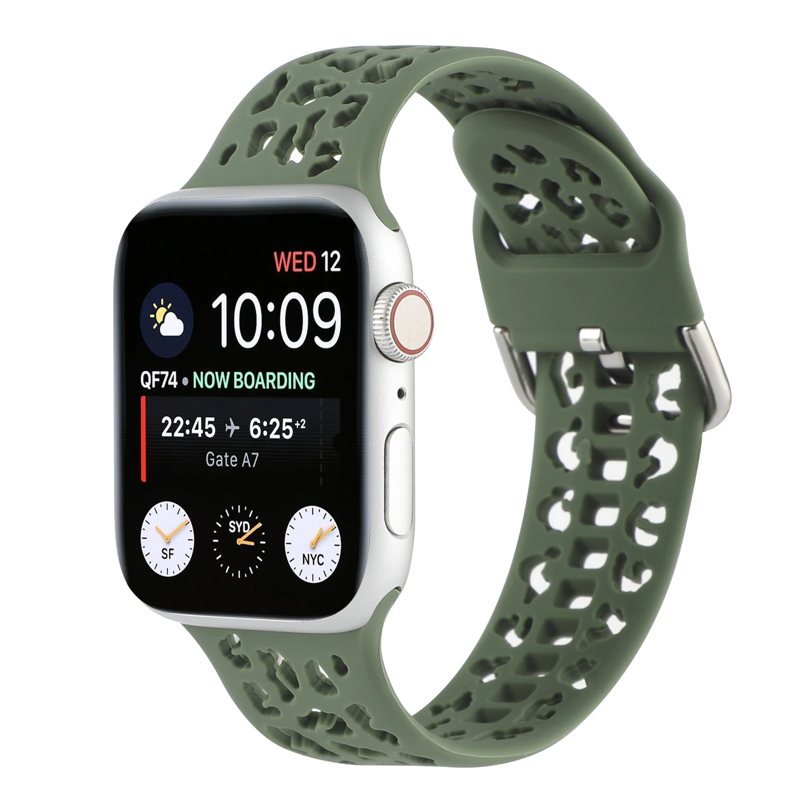 New Hollow Leopard Print Silicone Watch Strap For Apple Watch 38mm 40mm  41mm 42mm 44mm 45mm Sport Custom Bands For For Iwatch - Buy Leopard Apple  Watch Band,Watch Rubber Strap 41mm,Custom Apple
