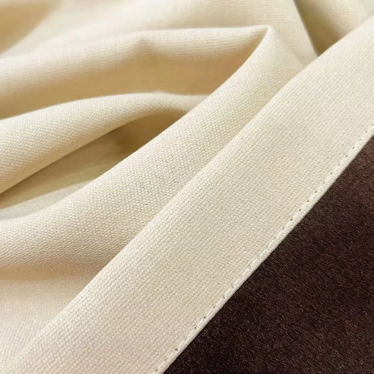 Factory Supply Ready Stock  Blackout Cotton Linen Designs Window Curtain Fabric