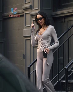 Custom Long Sleeve Women Yoga Top Front Ballet Wrap Moisture-Wicking Blouse Soft & Comfortable Workout Yoga Set for Women