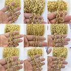 Chain Jewely Brass Jewelry Multi Kinds Trendy Link Chain For Jewely Making 18K Plated Brass Big Link Chain Jewelry Accessories For Necklace Making