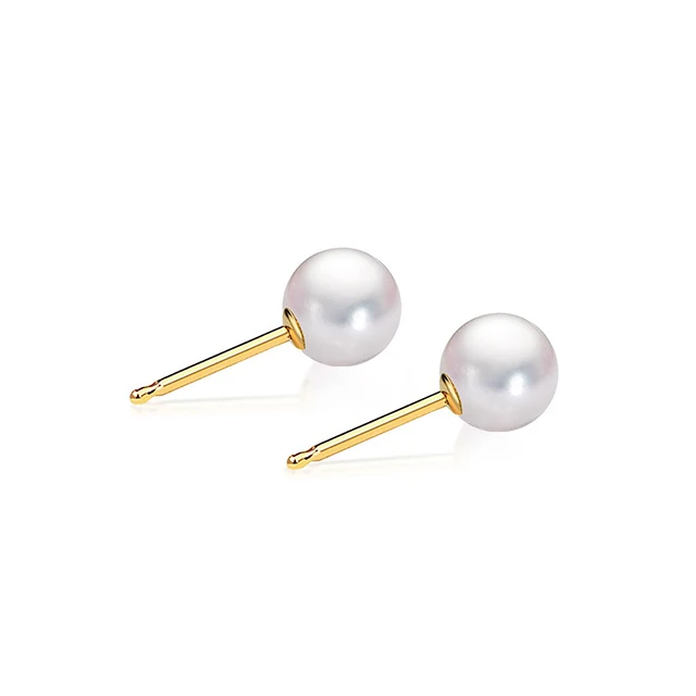 Classic Temperament Style Pearl Earrings Natural Akoya Pearl Earrings Piercing Earrings Free Shipping