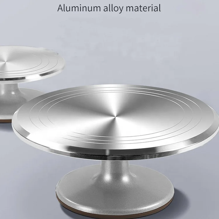 Metal Cake Turntable Stand Automatic Stainless Steel