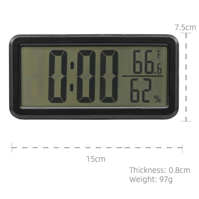 Large Screen Time Date Temperature Humidity LCD Display Digital Clock Home Decoration Desk & Table Clocks