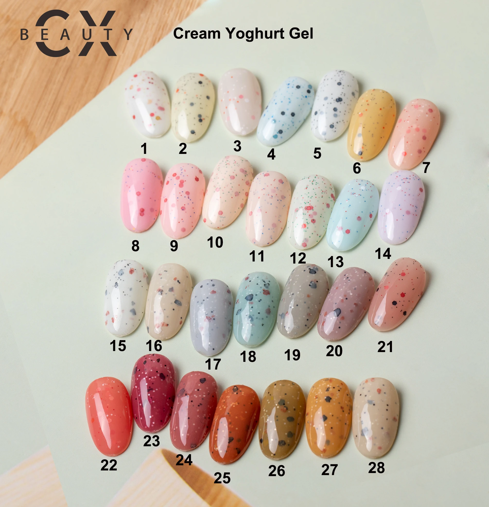 Caixuan 2022 NEW Arrival Cream Yogurt Gel 28 Colors 1Kg Bulk Packing Gel