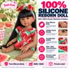 Watermelon Dress Black Hair Dark Skin Girl