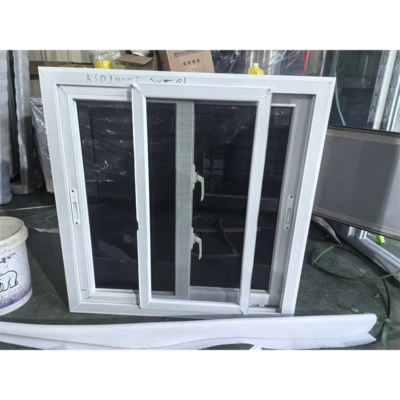 Excellent Quality High pvc window and doors  Security Double Tempered Glass Thermal Break White upvc Sliding Window manufacture