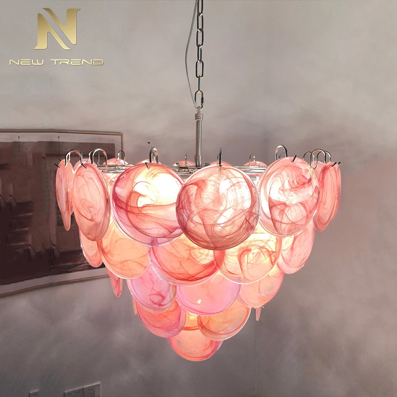 CPL-446 Post-Modern Creative Murano Glass Chandelier – Italian Designer Style LED Pendant Light for Bedroom