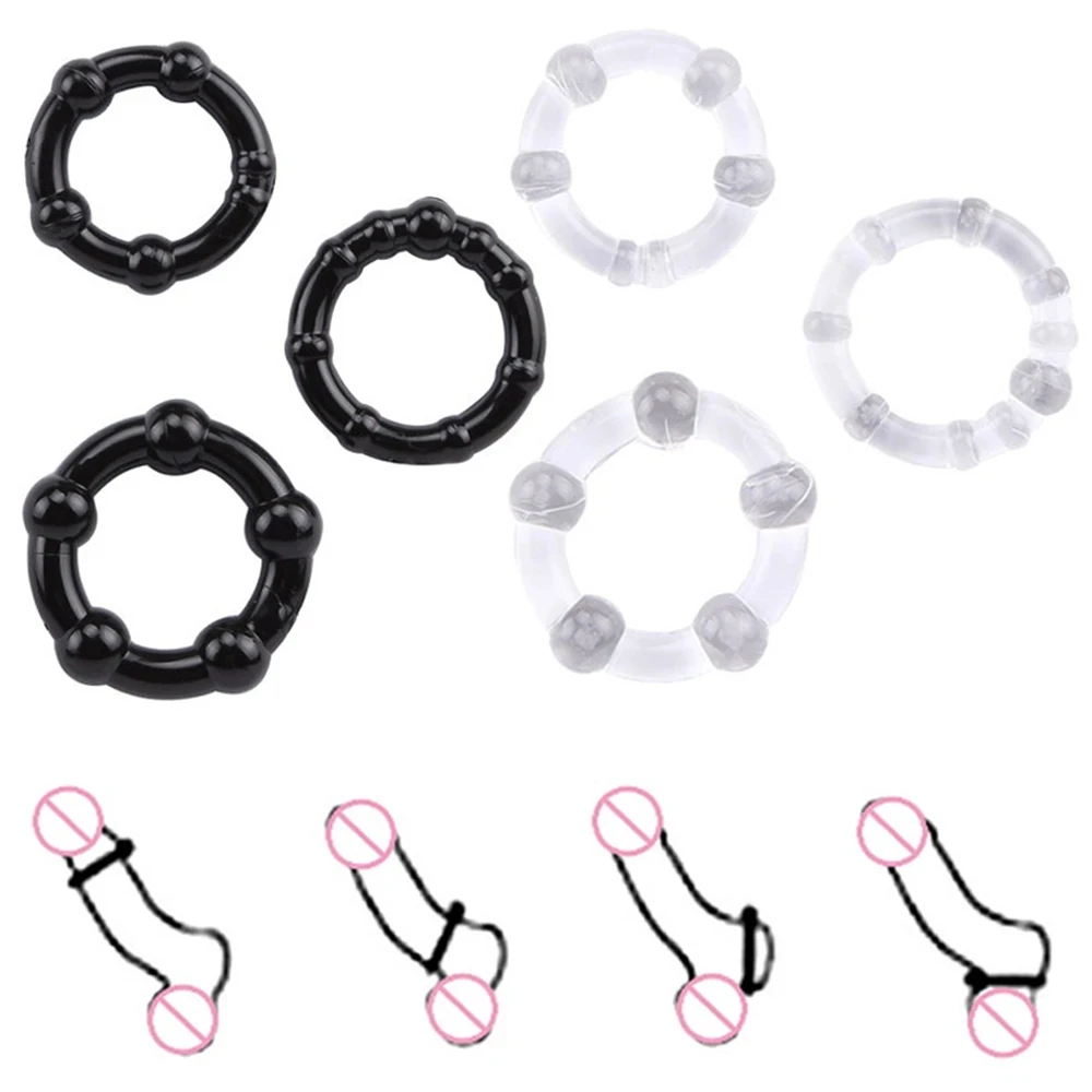YPM 3 Colors Silicone Cock Rings Reusable Penis Rings for Men Erection Enhancing and Sex Longer Lasting Stronger