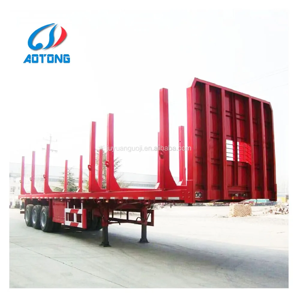 China for Forest Wooden Log Transport Semi Trailer Timber Truck Trailers Wood/log/timber Loading Flatbed Semi Trailer for Sale
