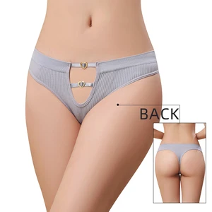 Luxury Ladies Underwear Sexy T-Shaped Metal Skinny Fit Low-Waist Seamless Panty Thong with High Elasticity Rise Type Low-Rise