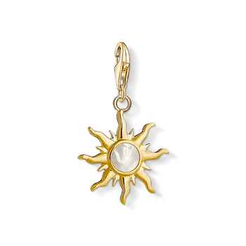 Luna costume 18k gold jewelry sun mother of pearl charm pendant women necklace