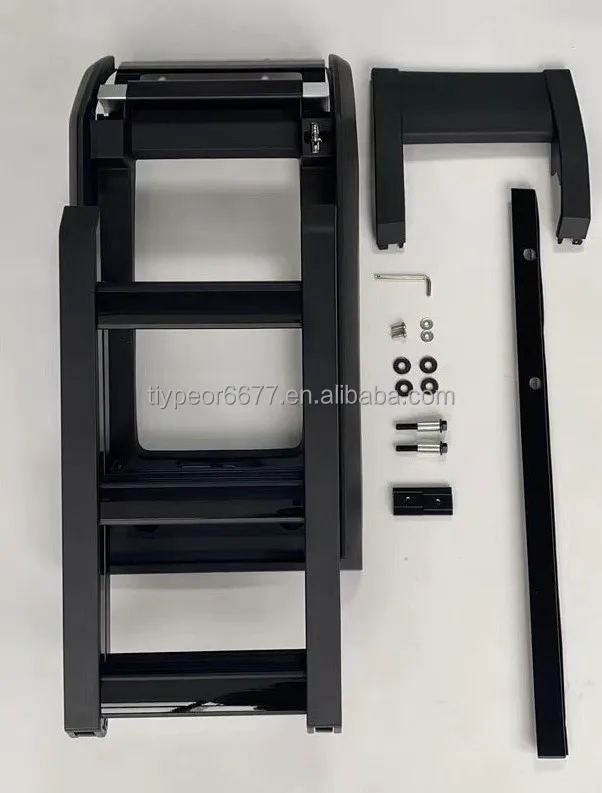 product tiypeor aluminum alloy climbing ladder for land rover defender for 2020   2025 110 90 130 off road foldable side ladder upgrade-5