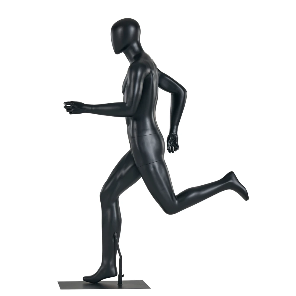 Black Muscle Men Sports Running Male Display Mannequin Sport Model