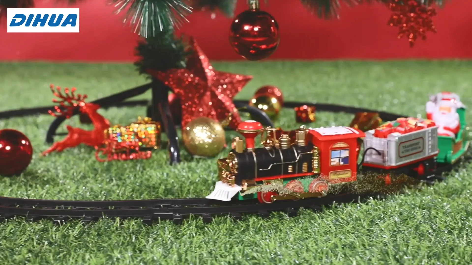 Train électrique De Noël Avec Voie Ferrée Et 4 Wagons - Décoration Sous Le Sapin, Jouet éducatif Pour Enfants 3-8 Ans - 2