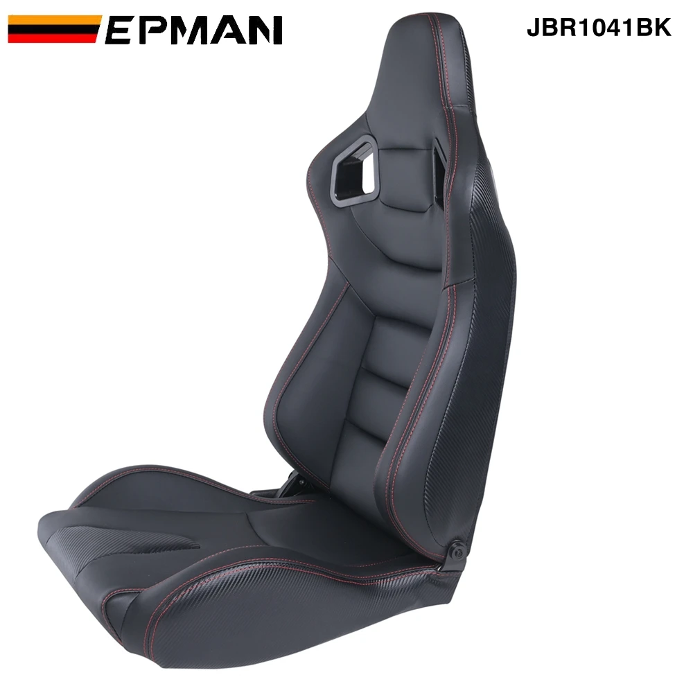 EPMAN レーシング スポーツカーシート リクライニング式 ブラック