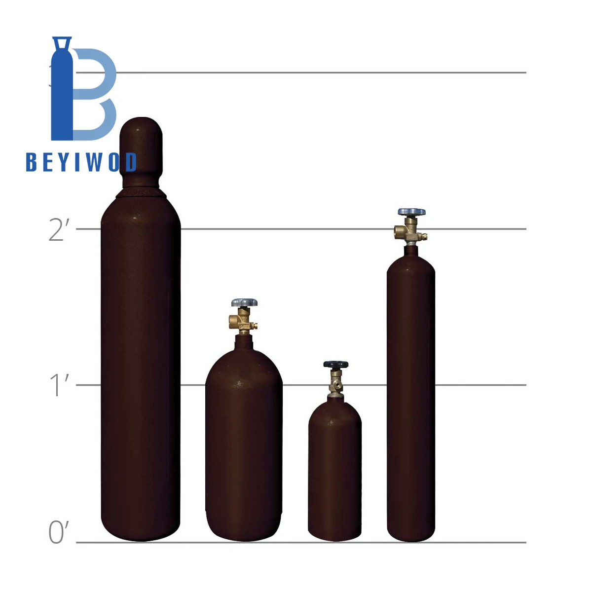 300bar Ultra High Pressure Seamless Steel Gas Cylinder for Hydrogen Helium Storage