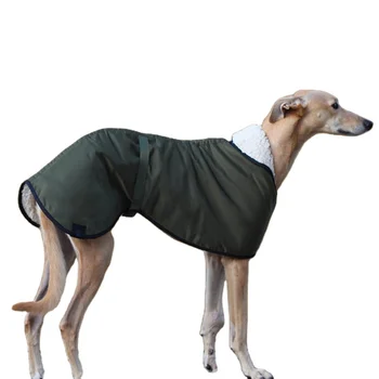 Dog jacket warm plus size dog clothing winter fleece lined large greyhound whippet dog coat