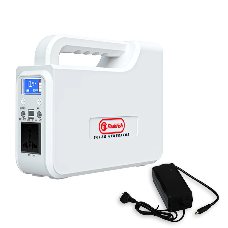 Générateur électrique Portable FlashFish 300W + Panneau Solaire 100W - Batterie LiFePO4 179.2Wh - Charge Rapide, EPS | Pour Camping, Urgences