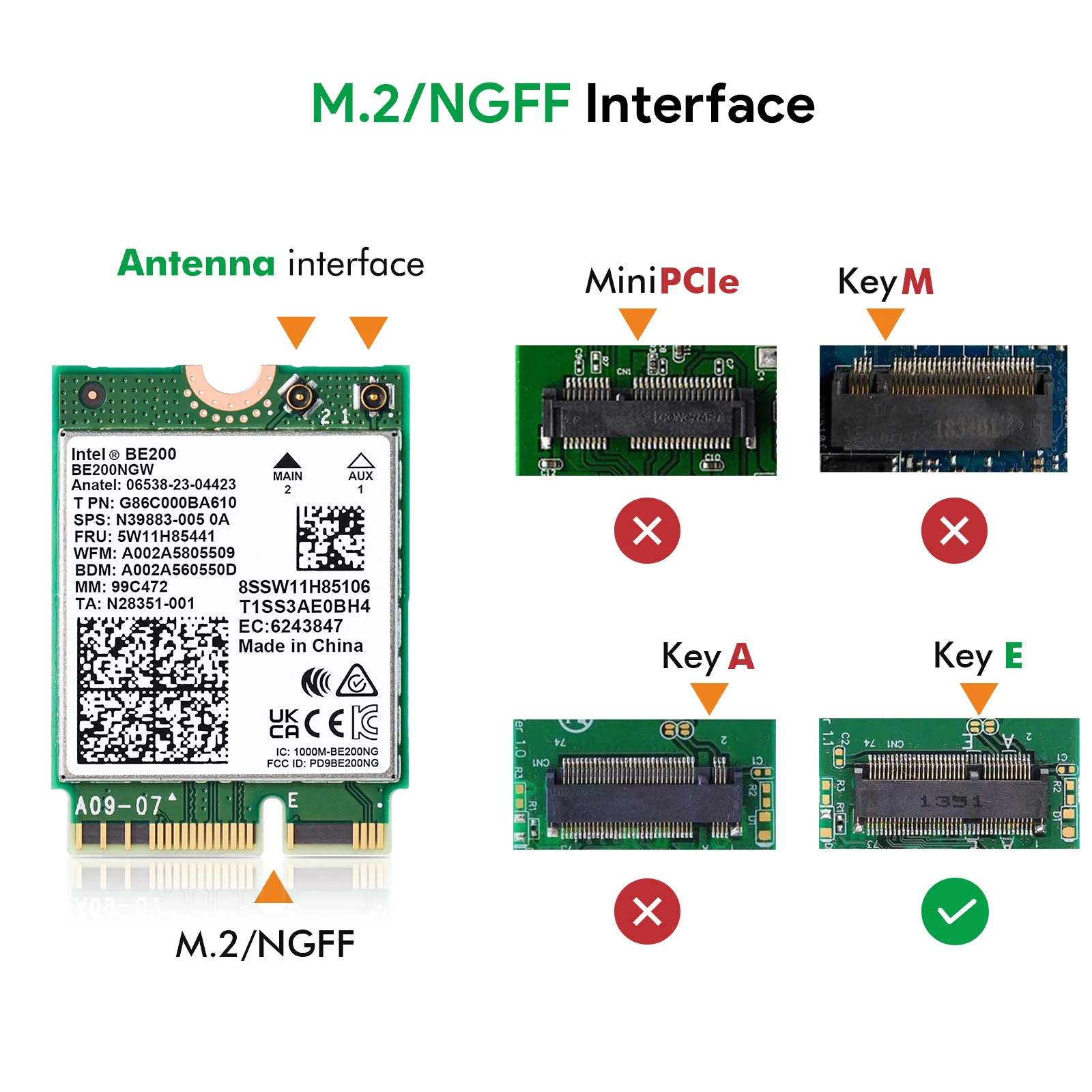 EDUP 8774Mbps Intel Wifi 7 BE200 Network Card Server 802.11be PCIe Wifi ...