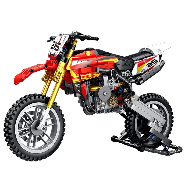 PANLOS672005バイク735pcsオートバイモデルビルディングブロック