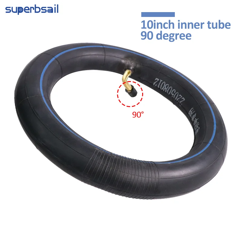 Superbsail EU Warehouse Inner Tube 10x2.5 Tube Innertube Bent Valve 45 90 Degree For Baby Stroller Pram Scooter 80/65-6 10 Inch manufacture